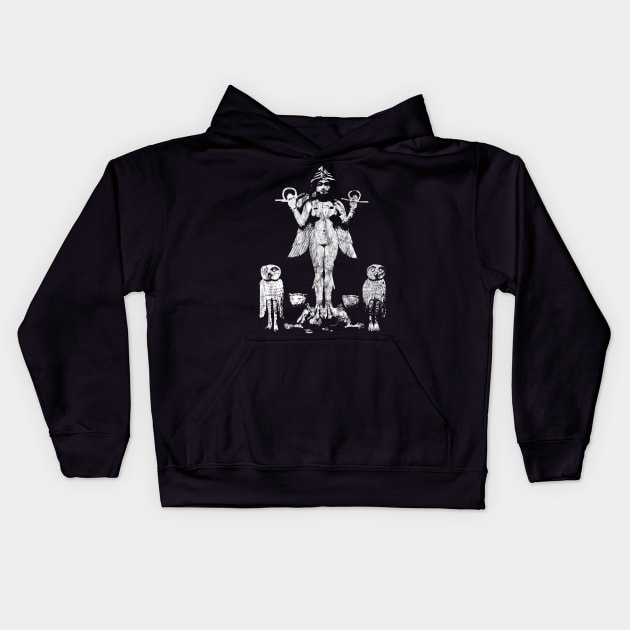 ereshkigal, sumerian queen of the underworld Kids Hoodie by the gulayfather